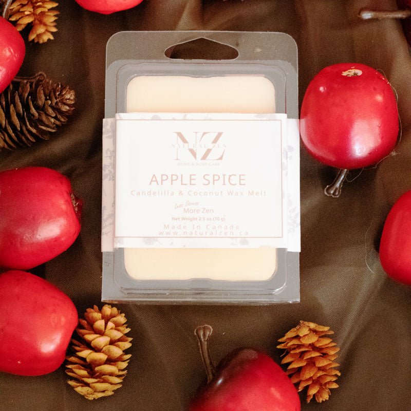 Apple Spice Non-toxic Wax Melts - 2.5 Oz. Clamshell - Natural Zen