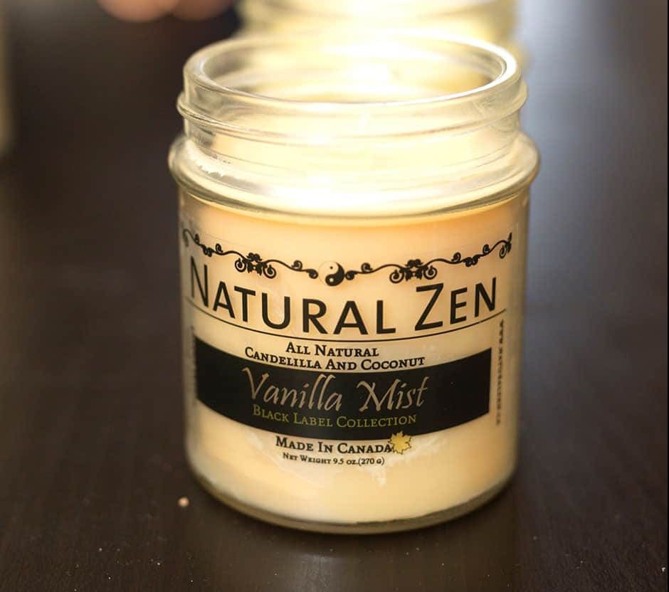 Vanilla Mist Candelilla and Coconut Scented Jar Candle