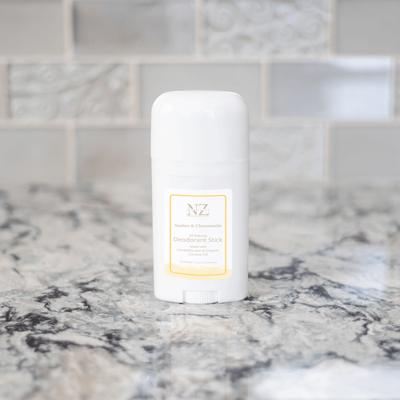 The warm, sensual and exotic notes of Amber mingle with the subtle sweet apple and straw notes of the finest Roman Chamomile. Our natural deodorant promotes healthy skin and relieves skin irritation with its anti-inflammatory and antibacterial properties. Try a natural deodorant that works.