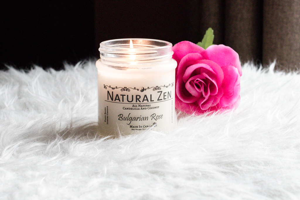 Bulgarian Rose Luxury Scented Jar Candle freeshipping - Natural Zen Home Fragrance Studio