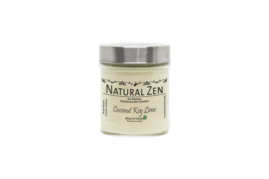 Coconut Key Lime Candelilla and Coconut Scented Jar Candle