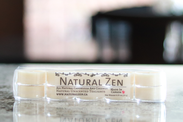 All Natural Candelilla and Coconut Wax Tea Lights - Natural Zen Home Fragrance Studio